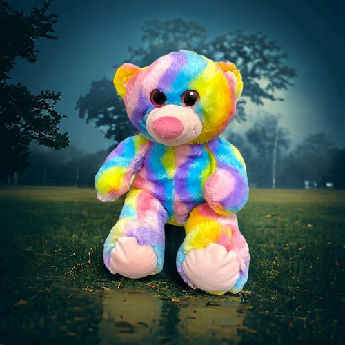 Teddy mountain bear - teddy, rainbow