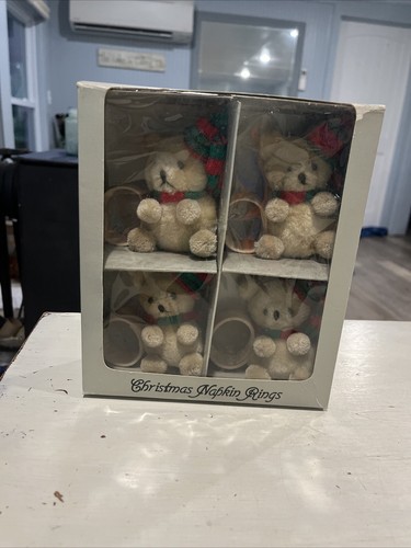 Napkin rings stuffed teddy - rings,