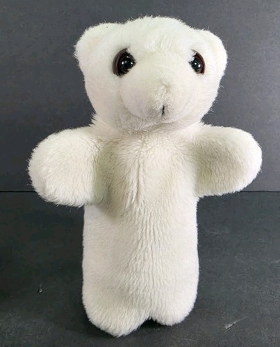 Polar bear stuffed hand puppet - bear,