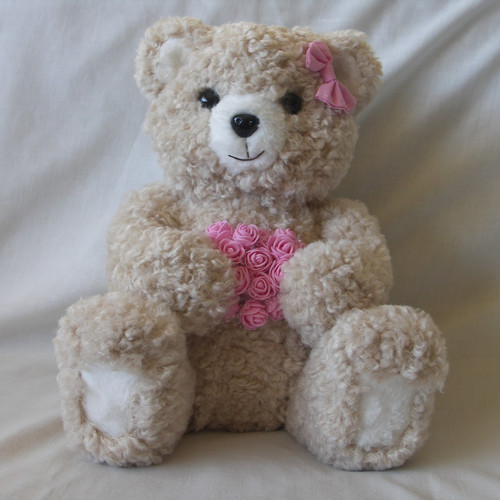 Shabby chic foam filled teddy - shabby,